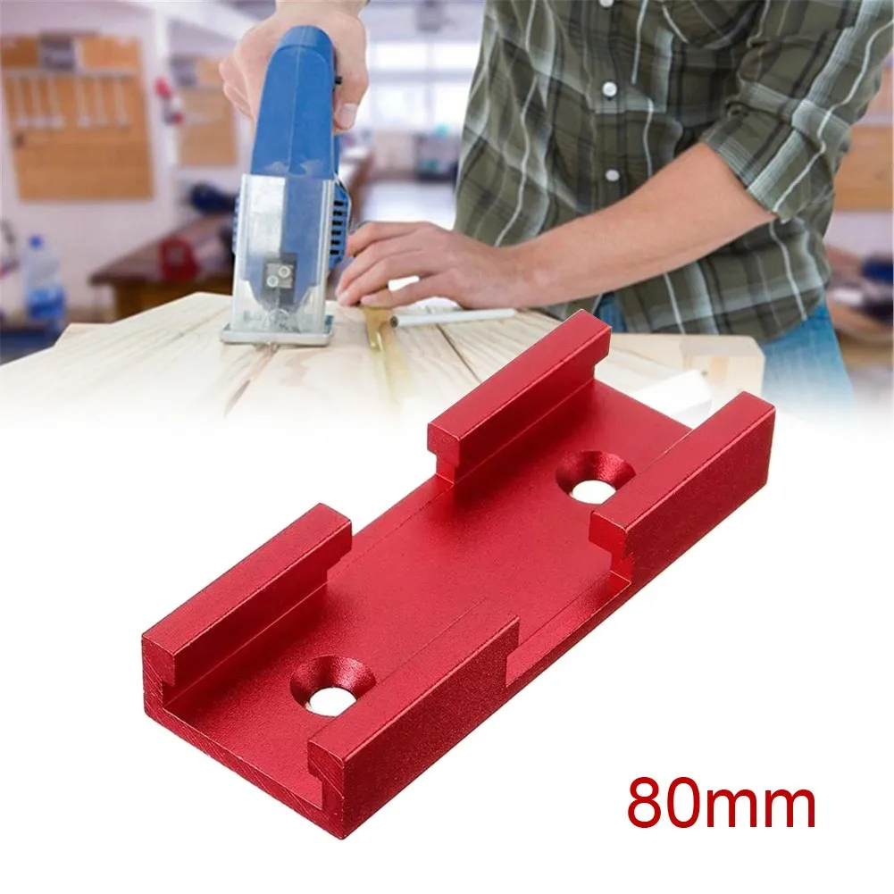 

Woodworking New Type T Slot Track Connector Woodworking Table Aluminum Alloy T Track Connector 80mm T-slot For 30x12.8mm Track