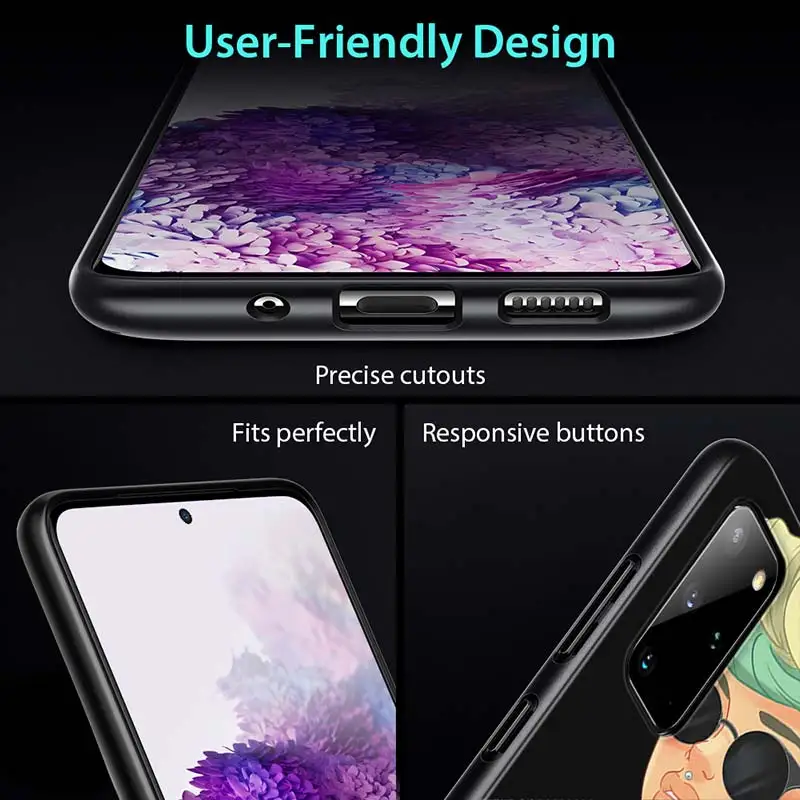 

Tattoo Princess for Samsung S20 FE Ultra Plus A91 A81 A71 A51 A41 A31 A21S A72 A52 A42 A02S Soft Black Phone Case
