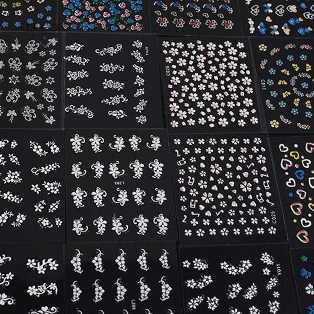 10 шт. 3D дизайн ногтей перевод рисунка стикер Самоклеющиеся DIY Цветочные наклейки дизайн слайдер Декор Маникюр Советы украшения