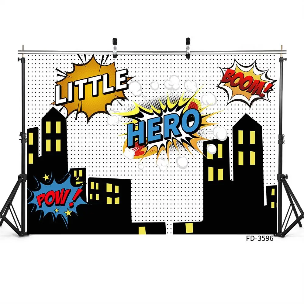 Детские комиксы супер герой маленький мальчики день рождения вечерние баннеры