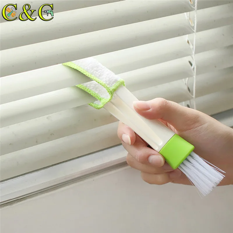 Пластиковая щетка для чистки автомобиля двусторонняя щель на вентиляционное