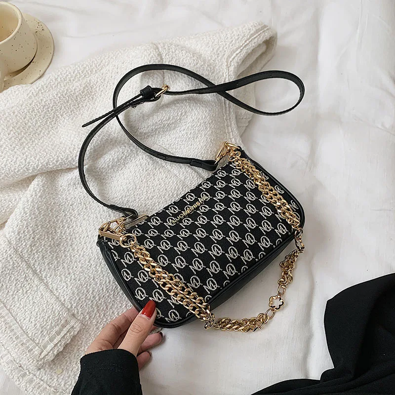 

Fashion Brand Handbag Women's Chain Leather Shoulder Bag Casual Lattice Ladies Messenger Bag Small Luxury Designer Crossbody Bag
