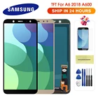 Для SAMSUNG Galaxy A6 2018 A600 LCD SM-A600F A600FN дисплей с сенсорным экраном дигитайзер в сборе может регулировать яркость для A6 A600