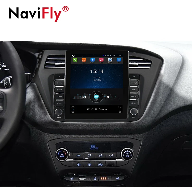 Navifly 9 7 &quotTesla стиль для Hyundai i20 2018 2019 Android видео автомобильное радио мультимедийный