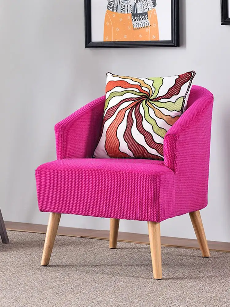 Простой современный скандинавский одиночный ленивый стул со спинкой для отдыха