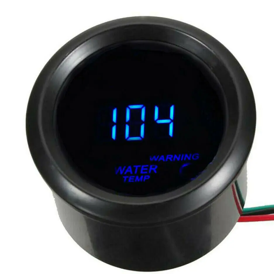 

104-300 ℉ 52mm 12V 2inch Blue LED Car Water Temp Temperature Gauge with Sensor