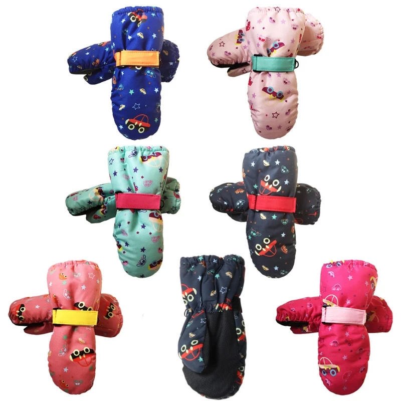 

Winter Snow Snowboard Windproof Waterproof Kids Children Ski Gloves Sports Adjustable Wrist Thicken Mitten