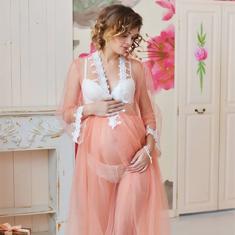 Le Couple 2019 Тюлевое платье для беременных реквизит фотосессии летнее кружевное