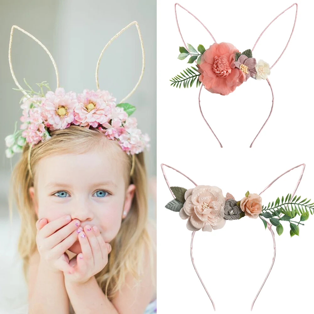 1 шт. искусственная повязка на голову с цветами для девочек ручная работа Детские