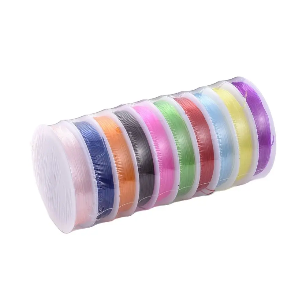 10 в рулонах Прозрачный эластичная нить кристаллов Эластичный шнурок для бусин