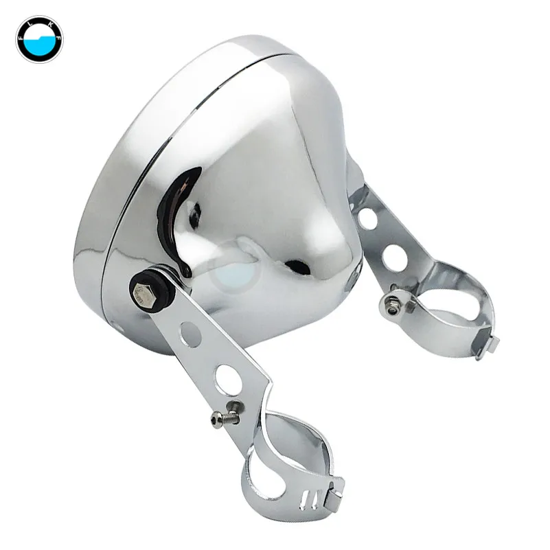 1 pcs sliver house 7 дюймовый светодиодный moto rcycle фара moto черного цвета с углом глаза для Touring ультраклассический Electra Street Glide Road King Yamaha - Цвет: 1 pcs sliver house