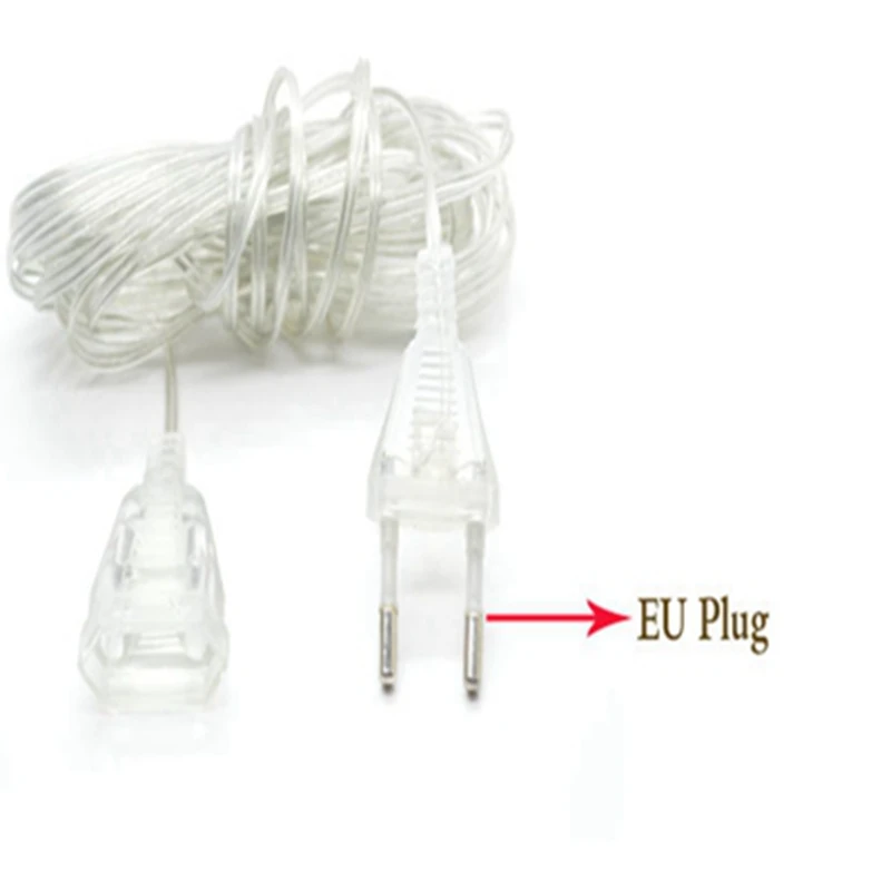 Прозрачный удлинитель 3 м вилка Европейского/американского стандарта с