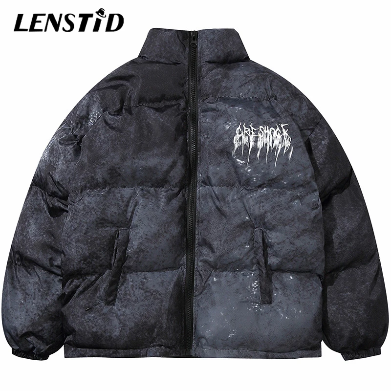 Зимние мужские утепленные куртки LENSTID с подкладкой в стиле хип-хоп уличная одежда