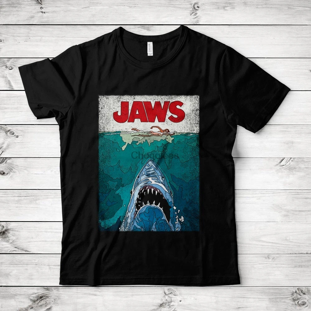 Футболка Jaws от Steven spiлберга для мужчин и женщин все размеры | Мужская одежда