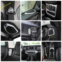 matte interior refit kit for jeep wrangler jl 2018 2022 dashboard air ac control cup holder roof door speaker panel cover trim