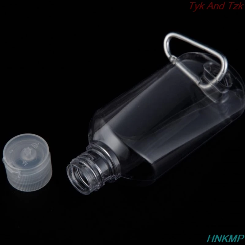 

10x Refillable Empty Plastic Bottle Travel Sanitizer Bottle With Belt Clip Hook