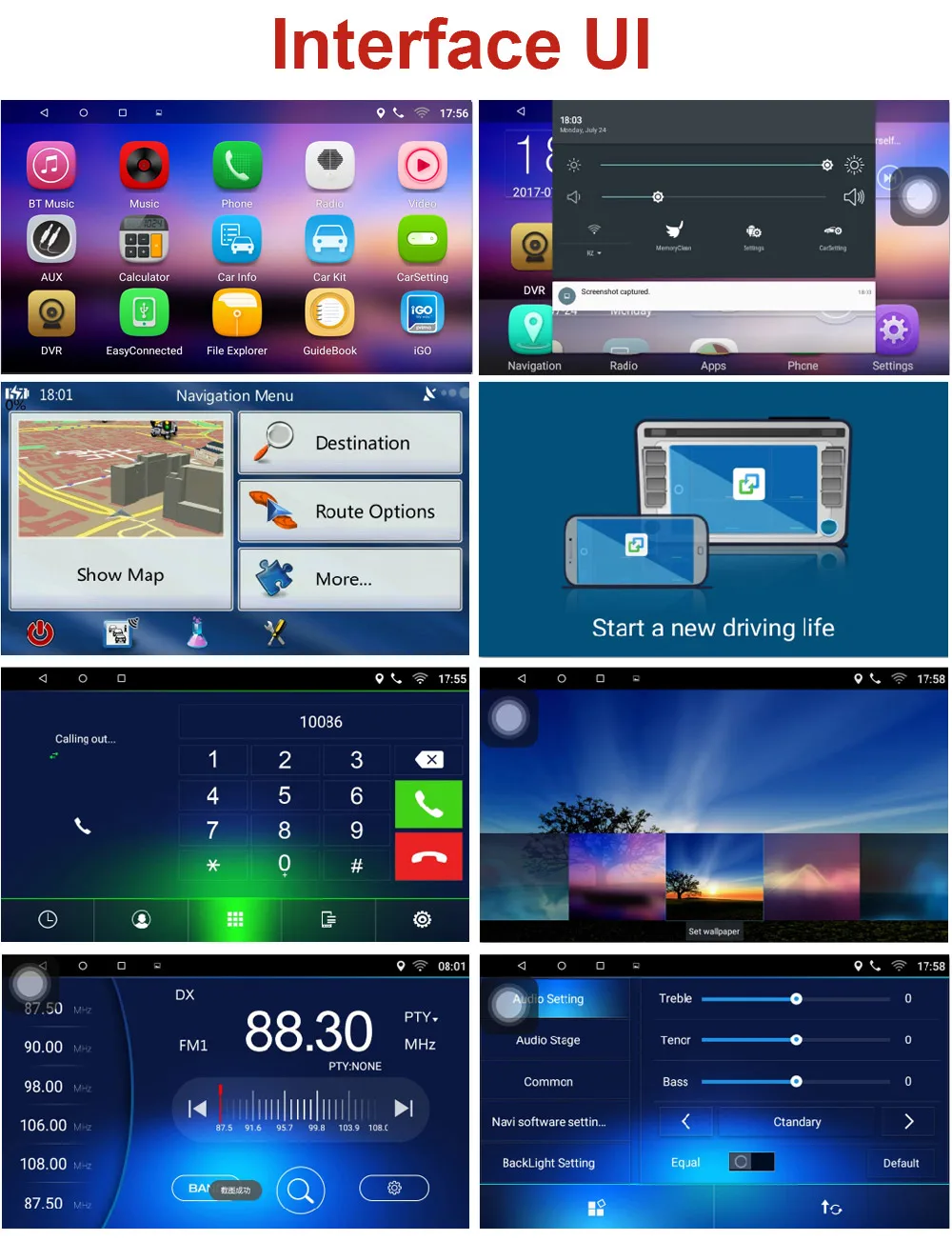 DHL Android 7 1 Универсальный 1Din дюймовый автомобильный мультимедийный GPS карта wifi