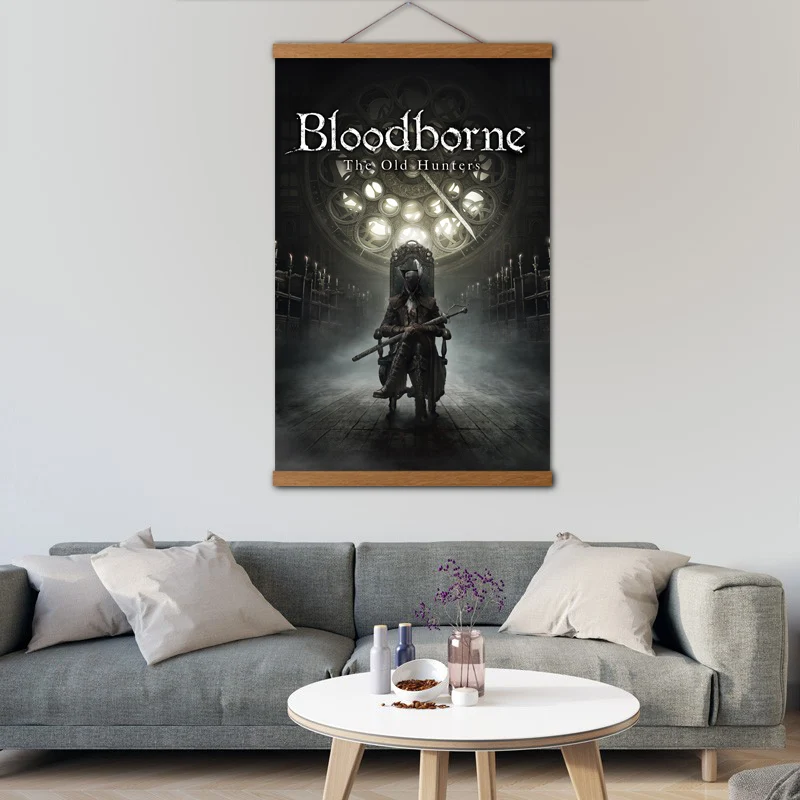 Bloodborne Game Wall Art Posters Canvas Prints Solid wood Scroll Paintings For Living Room Decor | Дом и сад