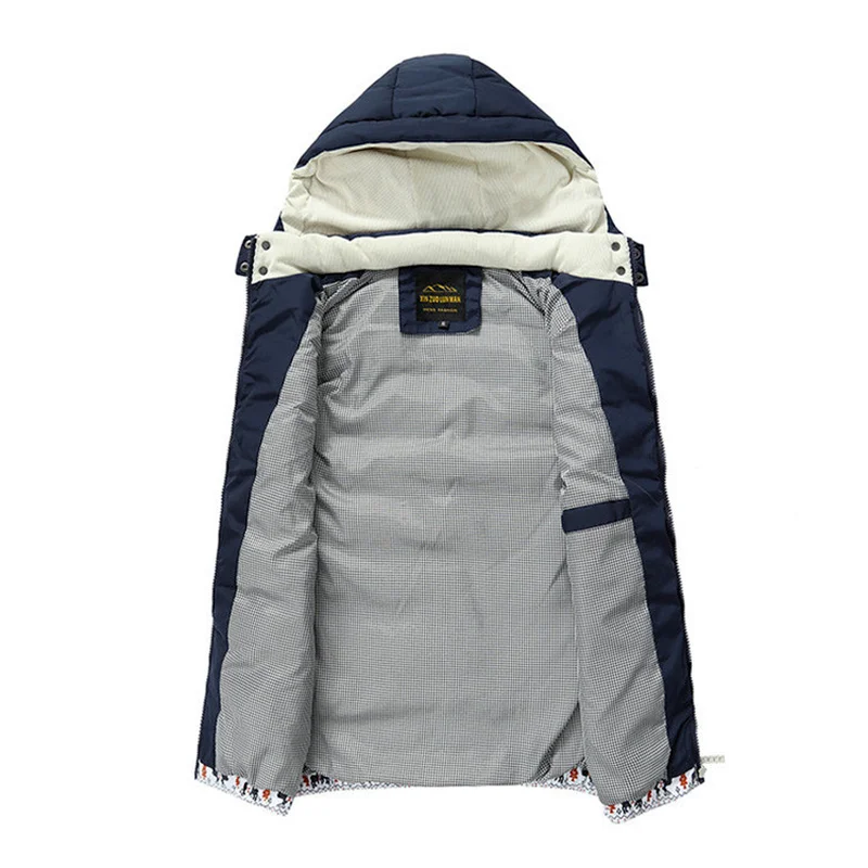 

2021 Winter Men Down Vest Hooded Removable Waistcoat Sleeveless Jacket Casual Fashion plus Size Thicken Warm Overcoats Vests 5xl