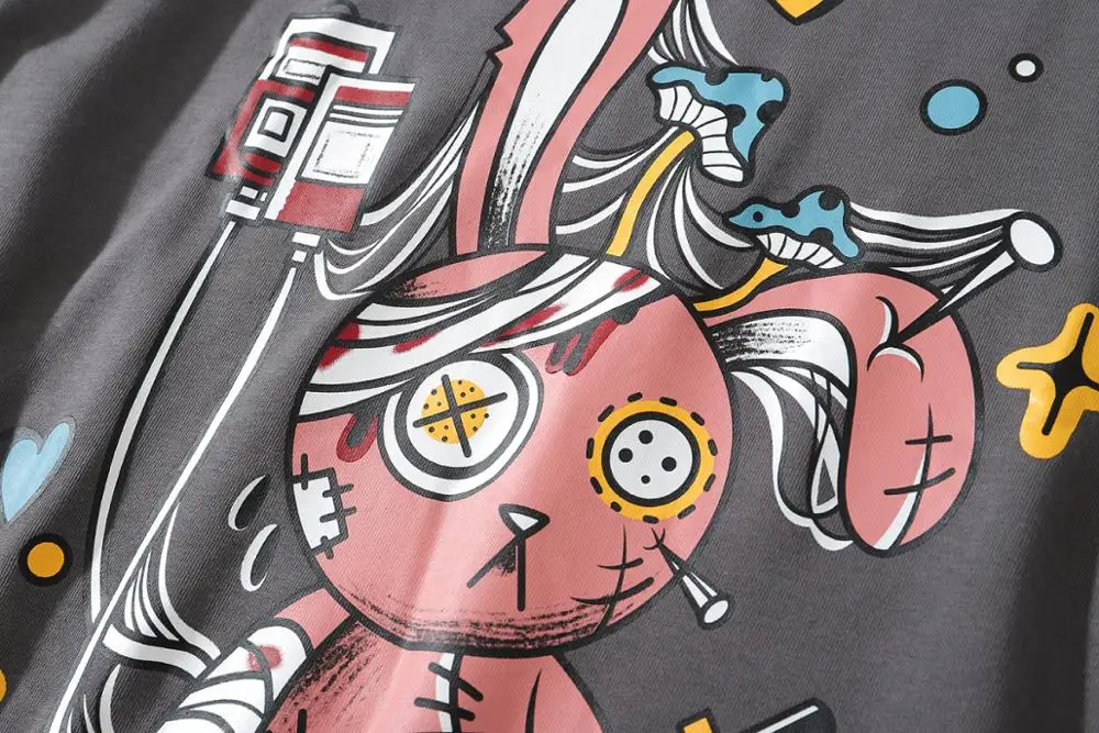 

UNCLEDONJM Cartoon couple's sweatshirt streetwear t-shirt anime shirt long sleeve woman tshirts harajuku t-shirt APS-1306