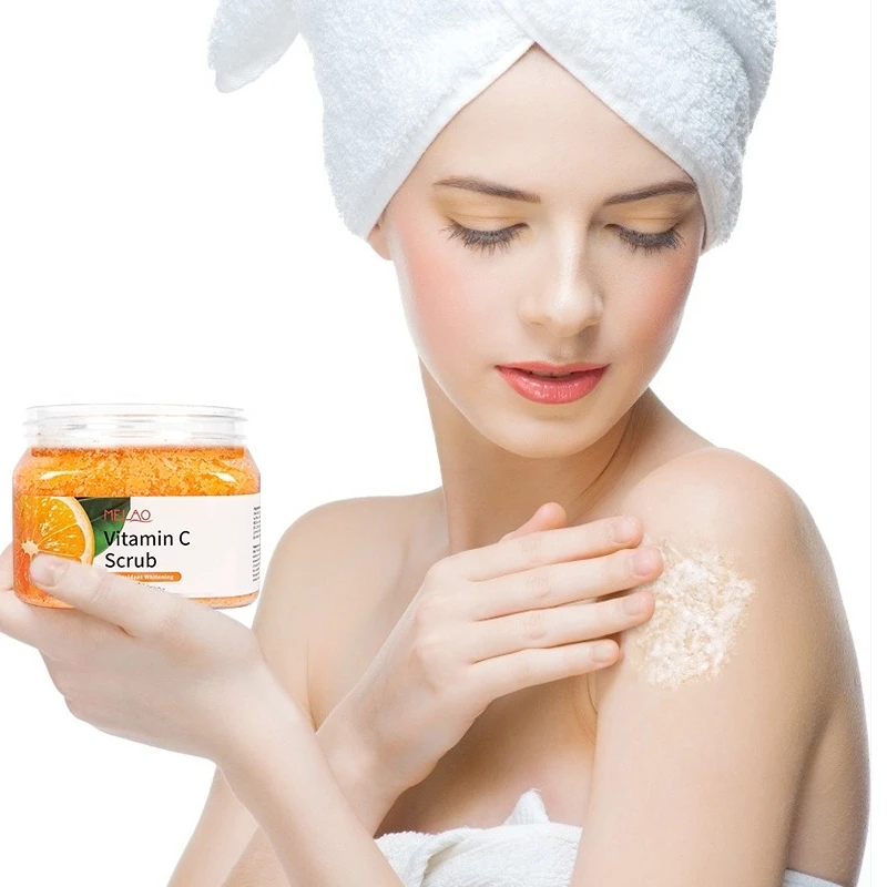 

2 Pcs Sherbet Bodyscrub Skin Care Exfoliating Whitening Organic Peach Fruit Salt Shea Sugar Body Scrub OEM Private Label Natural