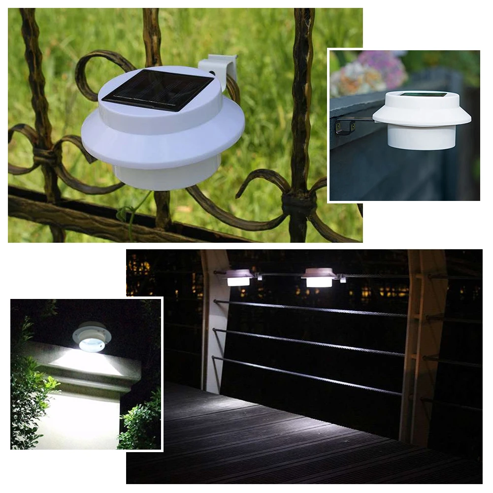 1 шт. умный светодиодный круглый солнечный желоб Универсальный светильник