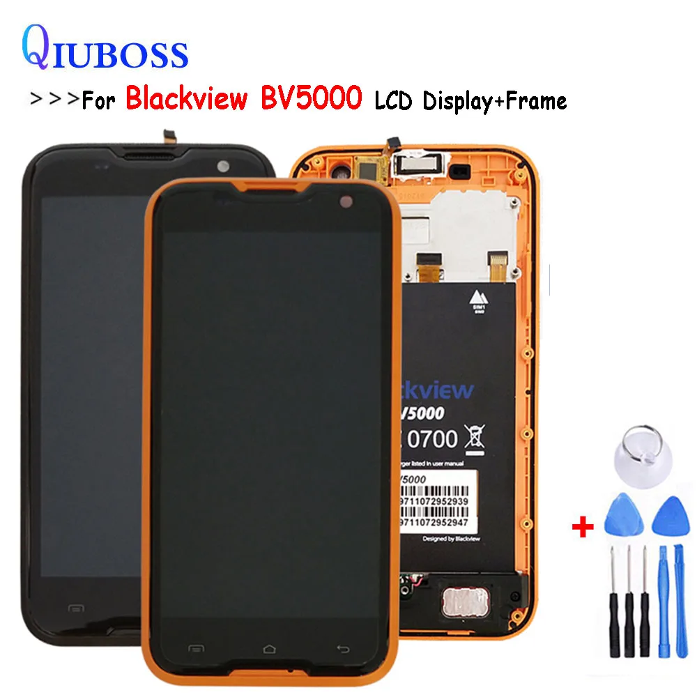 5.0" For Blackview BV5000 LCD+Frame Screen Digitizer Assembly BV 5000 100% Work well | Мобильные телефоны и