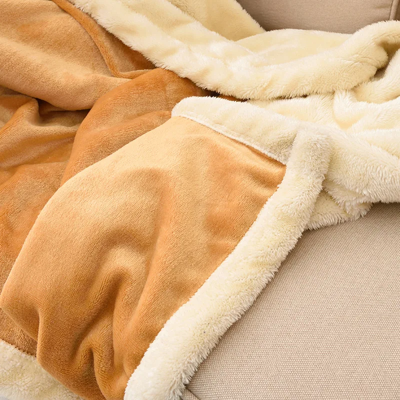 Зимнее шерстяное одеяло Кашемировое хорька теплое флисовое очень мягкое