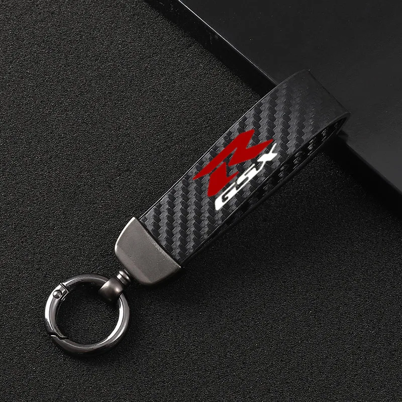 

Fashion motorcycle carbon fiber leather rope Keychain key ring For Suzuki GSX-R GSXR 600 750 1000 K1 K2 K3 K4 K5 K6 K7 K8 K9 K11