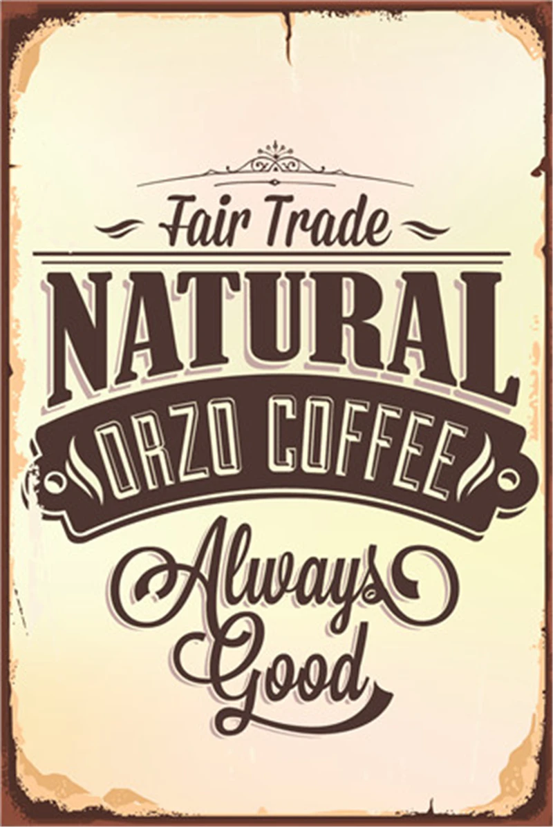 

Classic Retro Coffee Tin Sign Metal Plate Poster Cafe Tea Shop Pin Up Wall Stickers Vintage Iron Painting Decoration Tin Plaques