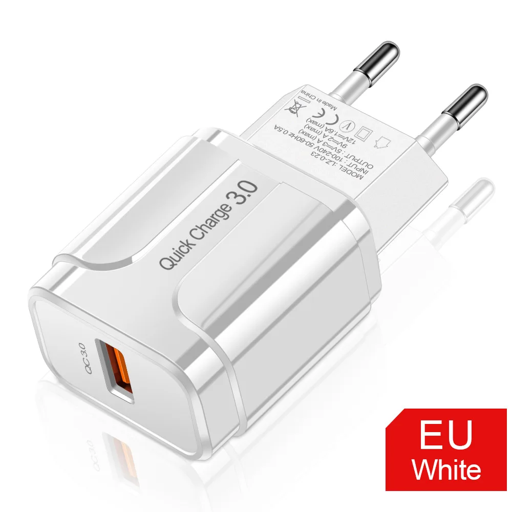 Быстрая зарядка 3,0 4,0 USB зарядное устройство Универсальный 5 в 3 А Быстрая Зарядка адаптер для samsung S10 Xiaomi huawei планшет зарядное устройство для мобильного телефона - Тип штекера: EU Plug White 1
