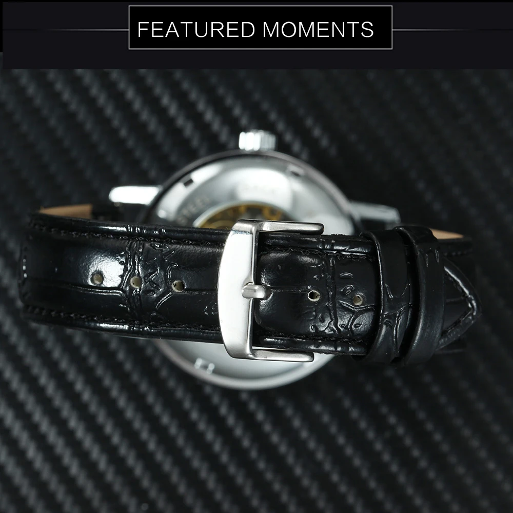 Победитель официальный бренд роскошные механические часы мужские кожаный