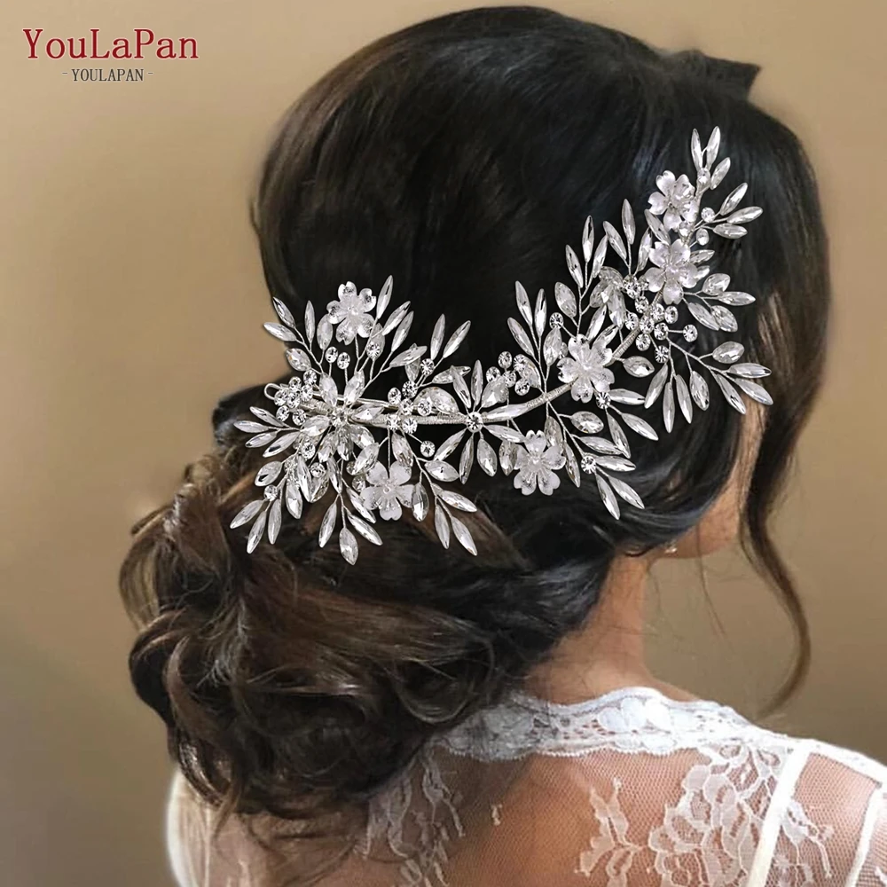 

TOPQUEEN HP289 Forehead Bridal Headpieces Tiara Crown Wedding Hair Accessories Bridal Headband for Women Rhinestone Bridal Tiara