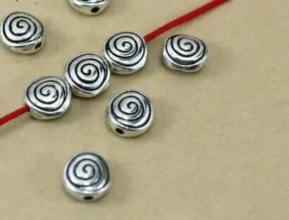 

8mm 20pcs/lot Alloy Flat Bead Loose Beads Spacer Beads Needlework Beads For Jewelry Making dg34
