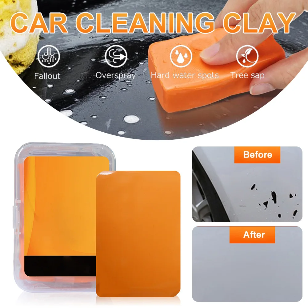 

Auto Care Car Wash Detailing Magic Car Truck Clean Clay Bar 110g Remove Rust Oil Stain Non-Scratch Car Body Window Cleaning Tool