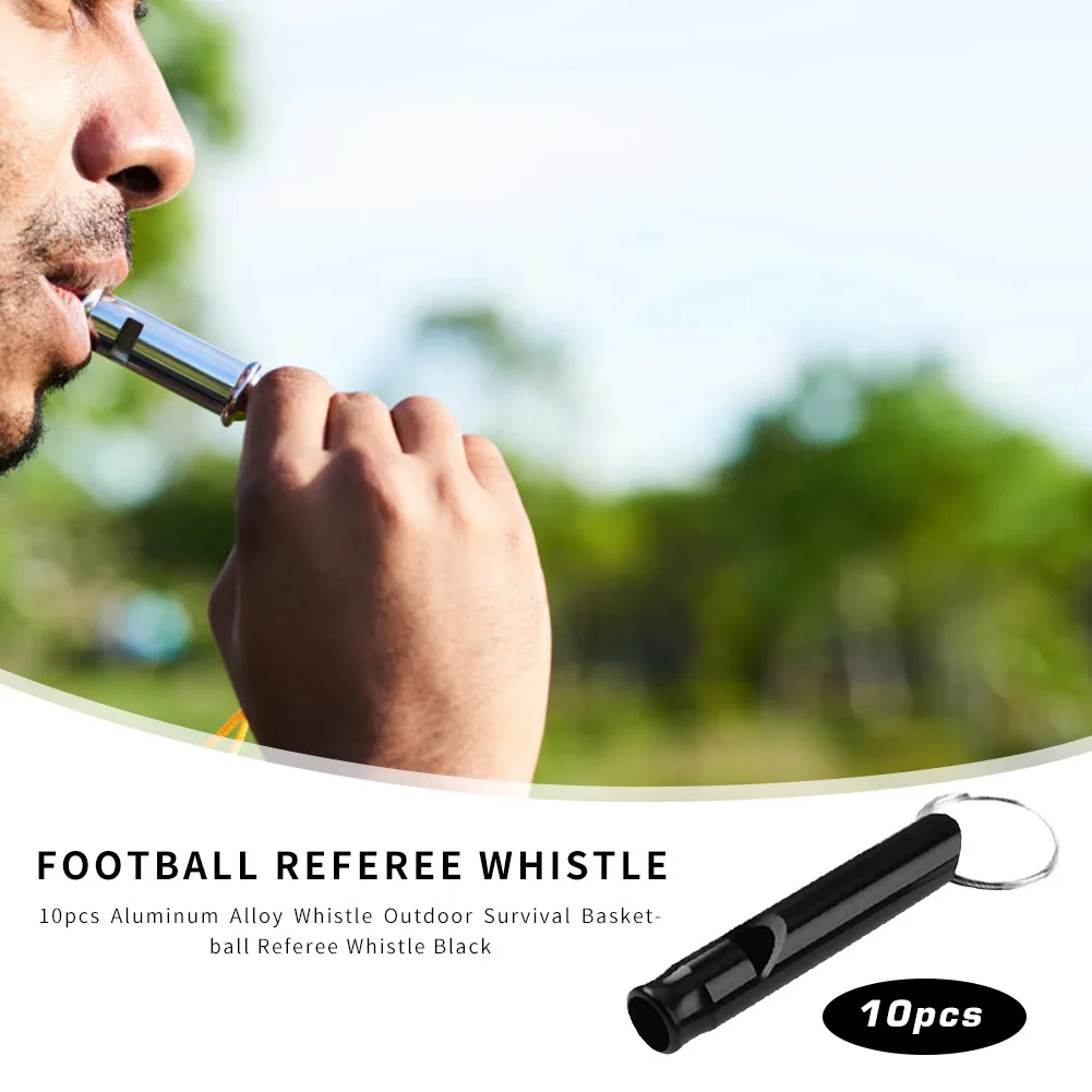 

Soccer Referee Aluminum Alloy Whistles Pack 10 for Outdoor Survival Camping Outdoor Survival Tools Train Whistle