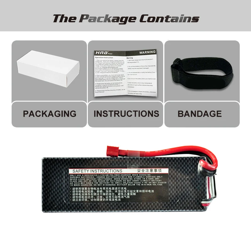 2 шт HRB RC Lipo 2S 7 4 V Аккумулятор 6000mAh 60C MAX 120C Жесткий Чехол для Traxxas 1/10 масштаб