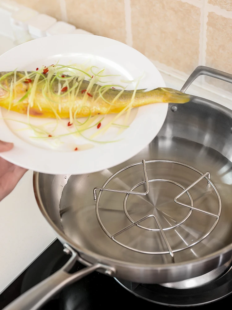 

304 stainless steel water-proof steaming rack, multi-function steaming egg rack, short-footed vegetable steaming rack