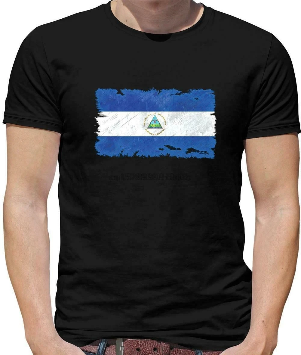 

Nicaragua Flag Mens T-Shirt - Managua - America - Lake - Country - Flags -Travel