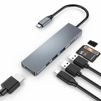 6 in 1 usb c hub adapter for macbook pro other type c device 6in1 usb type c hub adapter multiport card reader