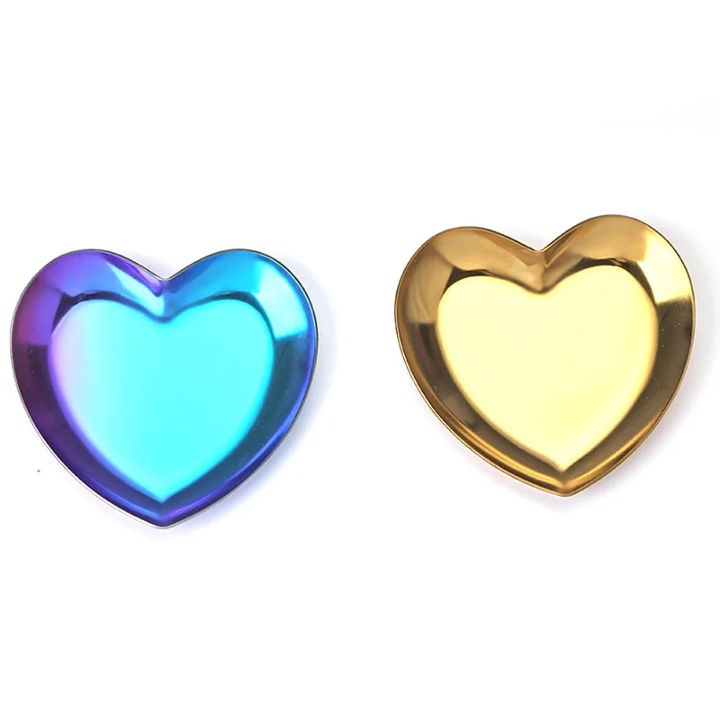 Фруктовая тарелка в форме сердца маленькие предметы цветной металлический лоток