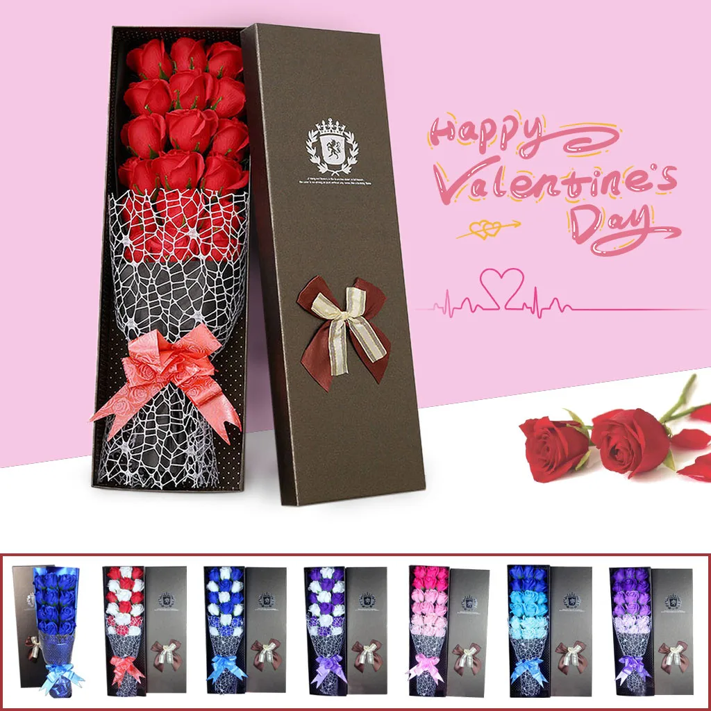 Имитация цветка розы пара свидания праздник подарки День Святого Валентина Diy