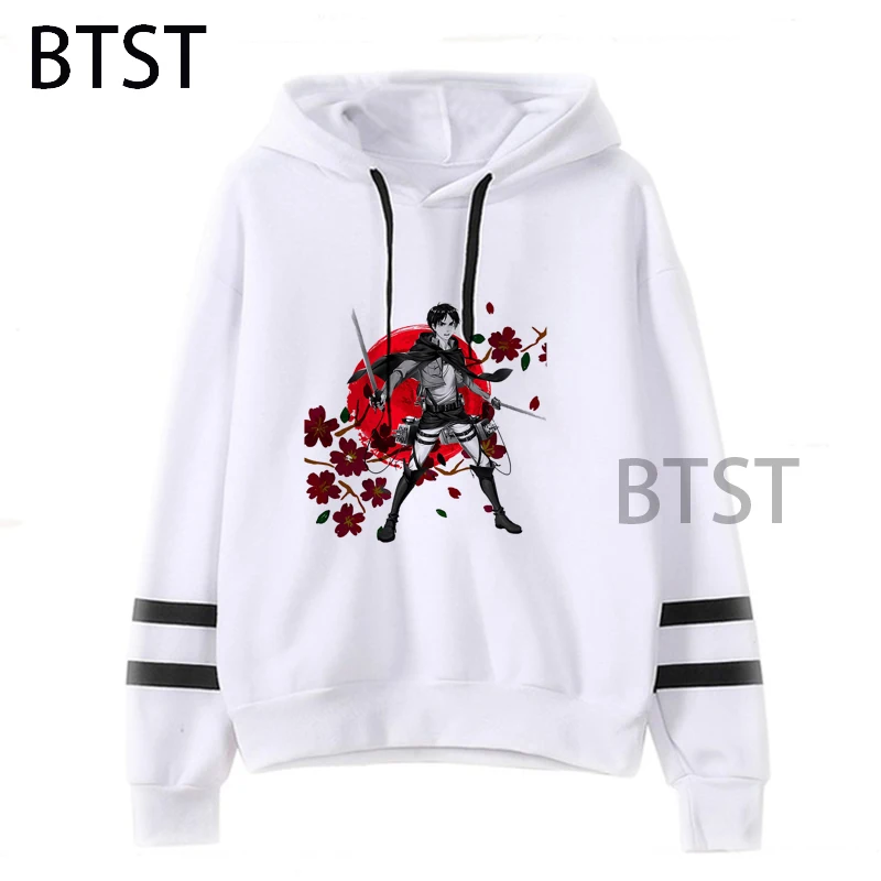 

2021 Hot Japanese Anime Graphic Hoodies Women Attack On Titan Harajuku Sweatshirt Unisex Female Long Sleeve Tops manga Clothes