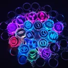 Брелок со светодиодной подсветкой в виде хрустальной бутылки с логотипом автомобиля, брелок для ключей для Toyota Honda Nissan Mazda Ford Opel Renault сидение Фиат Volvo Kia Peugeot