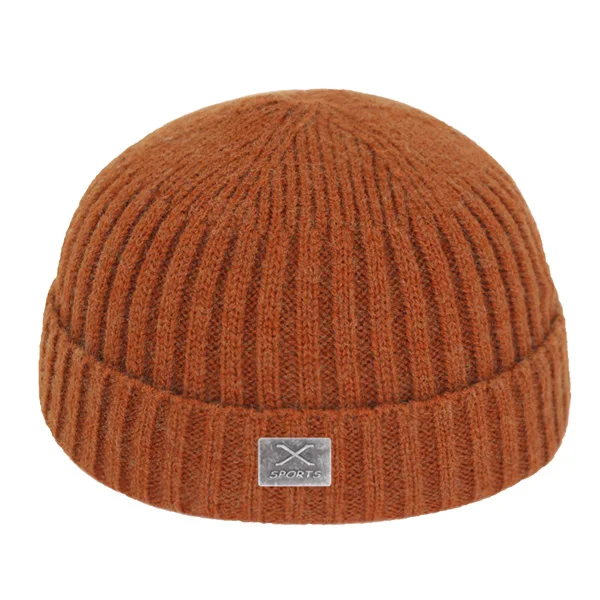 orange Skullies Beanies, зимняя мужская вязаная шапка, женские зимние шапки для мужчин, зимняя шапка Miki Docker с черепом, шапка Gorras Bonnet, Мужская Шапка-бини - Цвет: orange