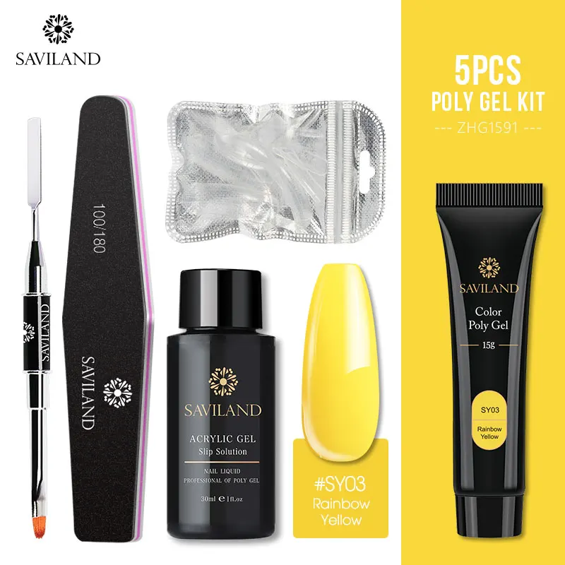 15g Poly Gel Kit Soak off 4 шт./компл. поли набор гелевых УФ Акрил строитель поли-гель, быстро сохнут, дизайн ногтей Pro с длинным натуральных ногтей Жесткий Гель-лак - Цвет: 15g Poly Gel Kit