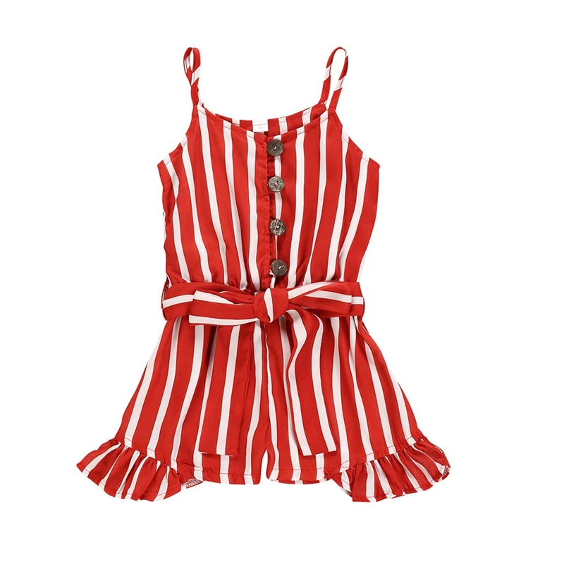 Детский летний комбинезон без рукавов в полоску|Ромперы| |