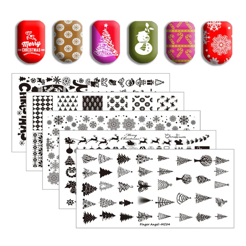 1 шт. Рождественский фон с изображением ангела пальца штамп уникальный