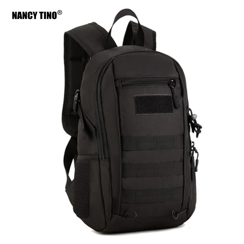 

NANCY TINO Outdoor Bags Mini 12L Tactical Waterproof Backpack for Miliitary Hiking Camping Molle System School Backpack Black