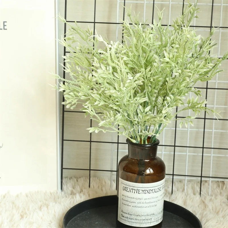 

Simulation Green Plant, Single Branch, Length 37cm, Rose Grass, DIY Home Decoration, Wedding Background Wall, Garden Landscaping